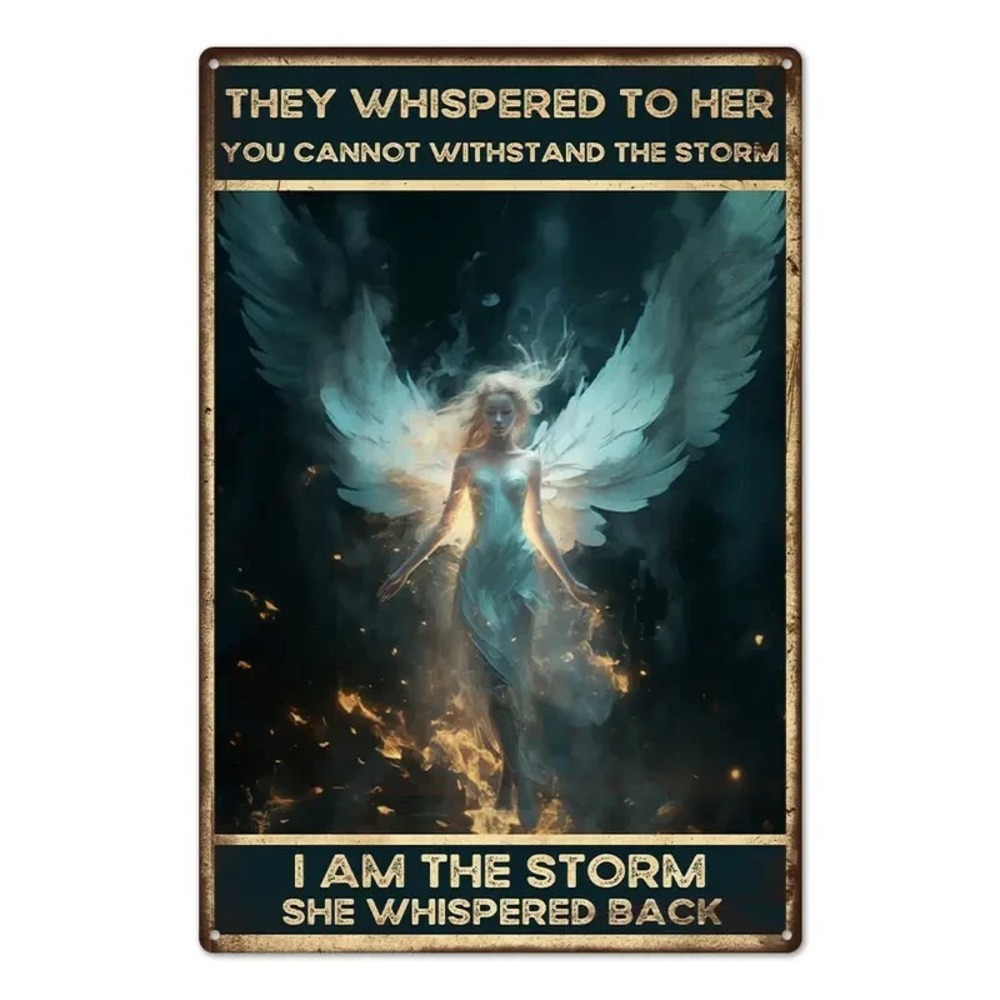 Metal Tin Sign I Am The Storm Vintage Metal Sign New Motivational Female 8x12